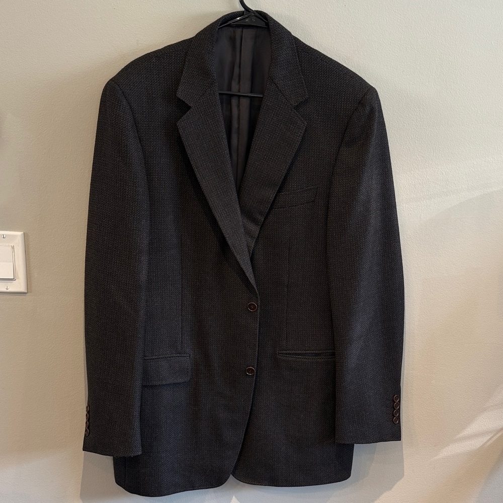 Canali Textured Dark Brown Men's Sport Coat